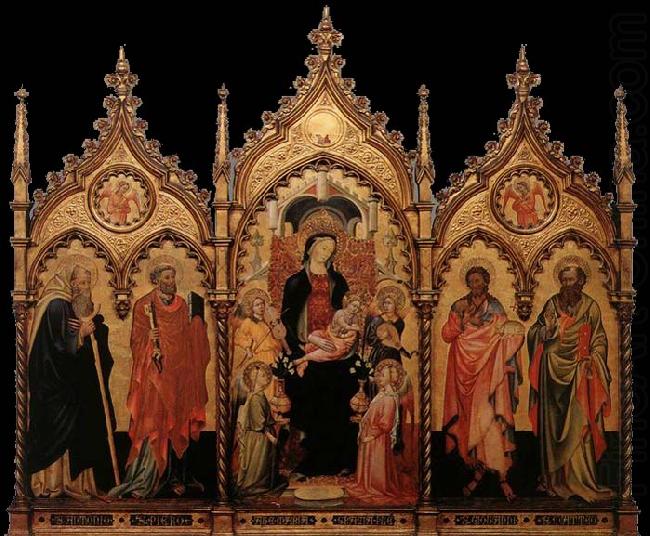 unknow artist Madonna and Child Enthroned with Saints china oil painting image